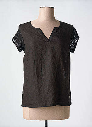 Top manches courtes manches courtes noir LE BOUDOIR D'EDOUARD femme
