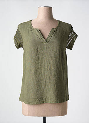 Top manches courtes manches courtes vert LE BOUDOIR D'EDOUARD femme