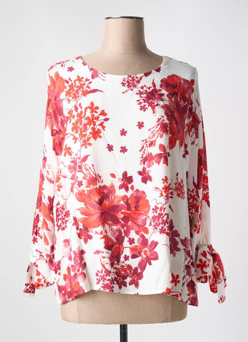 Blouse imprimé fantaisie manches longues rouge LE BOUDOIR D'EDOUARD femme