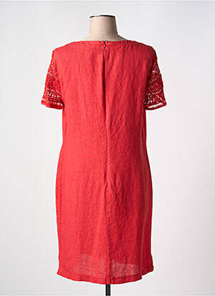 Robe courte fermeture zippée au dos manches courtes rouge LE BOUDOIR D'EDOUARD femme