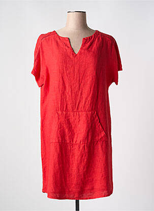 Robe courte manches courtes manches courtes rouge LE BOUDOIR D'EDOUARD femme