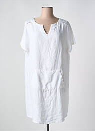 Robe courte manches courtes manches courtes blanc LE BOUDOIR D'EDOUARD femme
