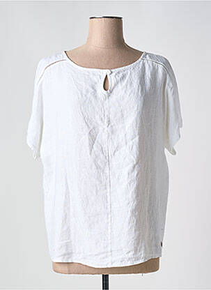 Blouse col rond manches courtes blanc LE BOUDOIR D'EDOUARD femme