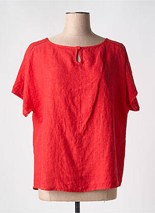 Blouse manches courtes manches courtes rouge LE BOUDOIR D'EDOUARD femme