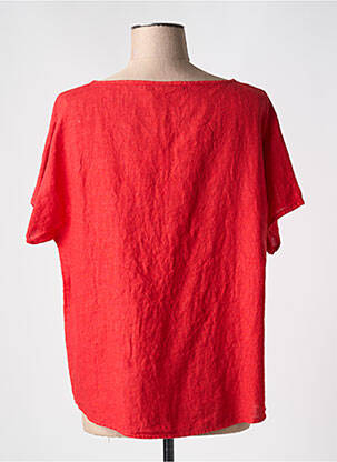 Blouse manches courtes manches courtes rouge LE BOUDOIR D'EDOUARD femme