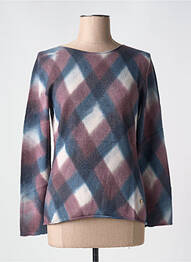 Pull coupe cintrée manches longues violet LE BOUDOIR D'EDOUARD femme