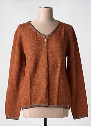Gilet manches longues stretch marron LE BOUDOIR D'EDOUARD femme
