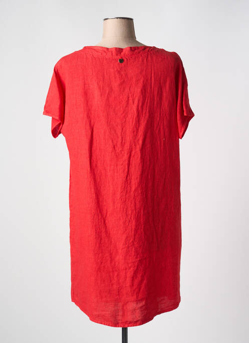 Robe courte manches courtes manches courtes rouge LE BOUDOIR D'EDOUARD femme