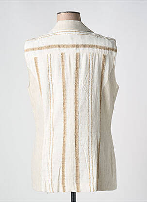 Gilet sans manche coupe cintrée beige GREGORY PAT femme