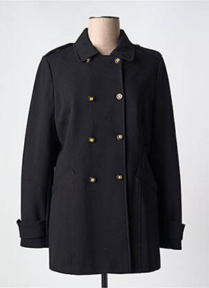 Manteau court poches sans capuche noir DEVERNOIS femme