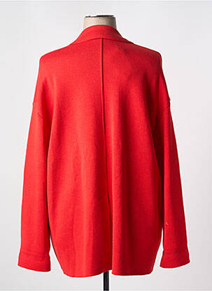 Gilet manches longues stretch rouge DEVERNOIS femme