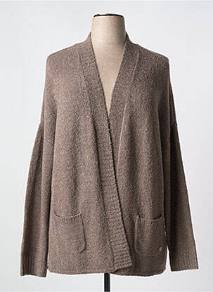 Gilet manches longues stretch marron BASLER femme