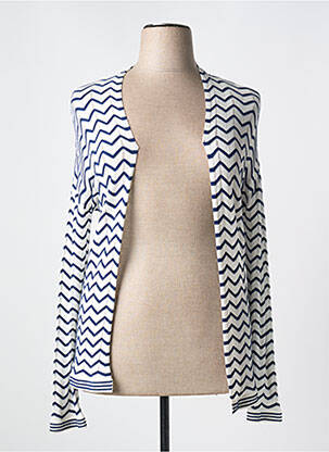 Gilet manches longues stretch bleu CAROLINE BISS femme