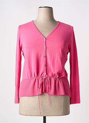 Gilet manches longues manches 3/4 rose OLIVIER PHILIPS femme