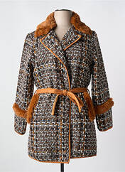 Manteau long marron LESLIE pour femme seconde vue