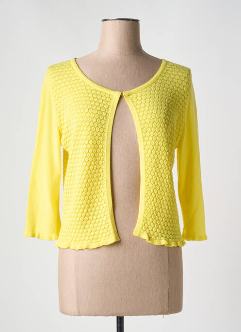 Gilet manches longues manches 3/4 jaune OLIVIER PHILIPS femme