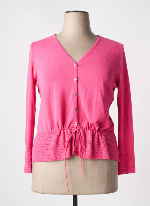 Gilet manches longues manches 3/4 rose OLIVIER PHILIPS femme