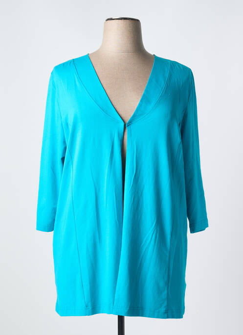 Gilet manches longues bleu CHALOU pour femme