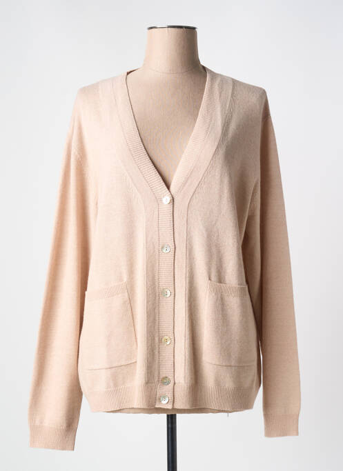 Gilet manches longues rose DEVERNOIS pour femme