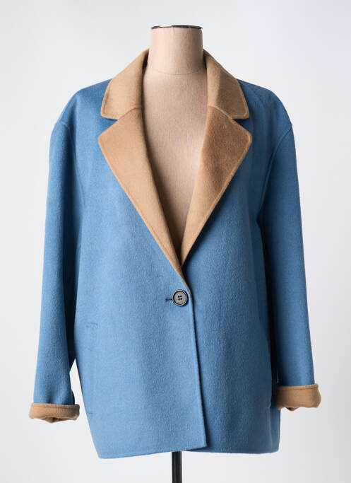 Manteau court bleu DEVERNOIS pour femme