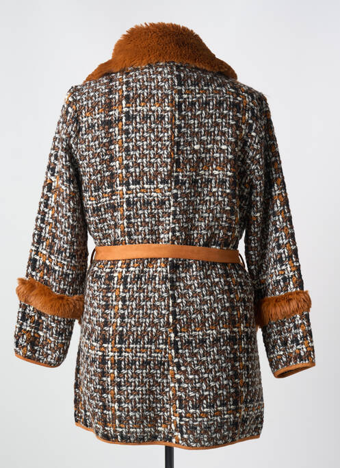 Manteau long marron LESLIE femme