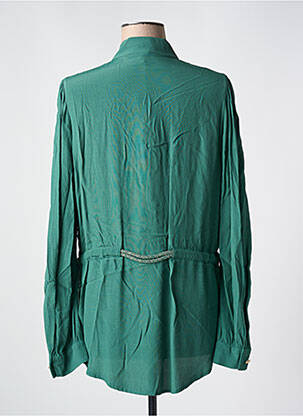 Tunique manches longues col chemisier vert CAROLINE BISS femme