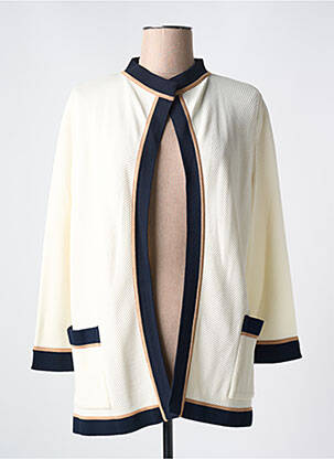 Gilet manches longues stretch beige DEVERNOIS femme