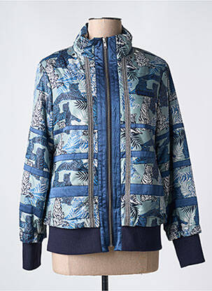 Doudoune poches sans capuche bleu LESLIE femme