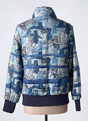 Doudoune poches sans capuche bleu LESLIE femme