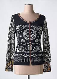 Gilet manches longues stretch noir LESLIE femme