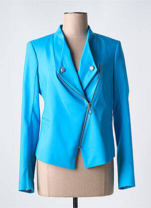 Veste casual epaulette bleu EVA KAYAN femme