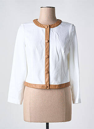 Veste chic col rond beige CAROLINE BISS femme