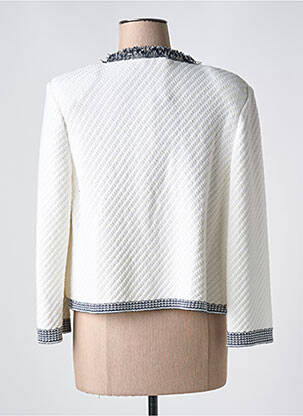 Veste chic col rond beige DEVERNOIS femme