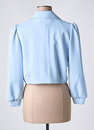 Veste chic tissage crêpe bleu CAROLINE BISS femme