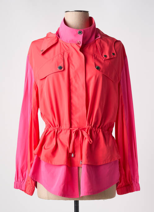 Coupe-vent poches a capuche rouge CAROLINE BISS femme
