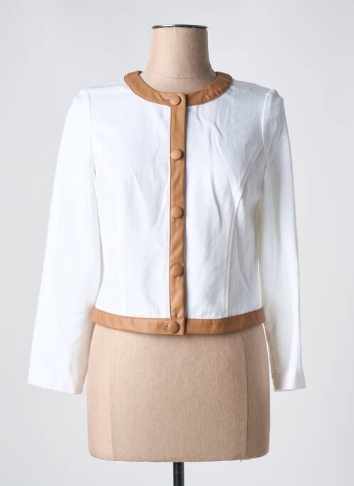 Veste chic col rond beige CAROLINE BISS femme