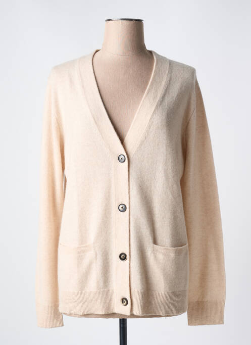 Gilet manches longues beige DEVERNOIS pour femme