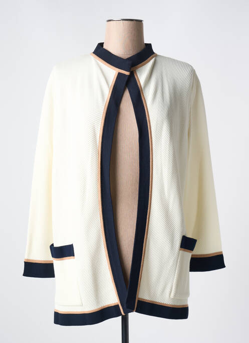 Gilet manches longues beige DEVERNOIS pour femme