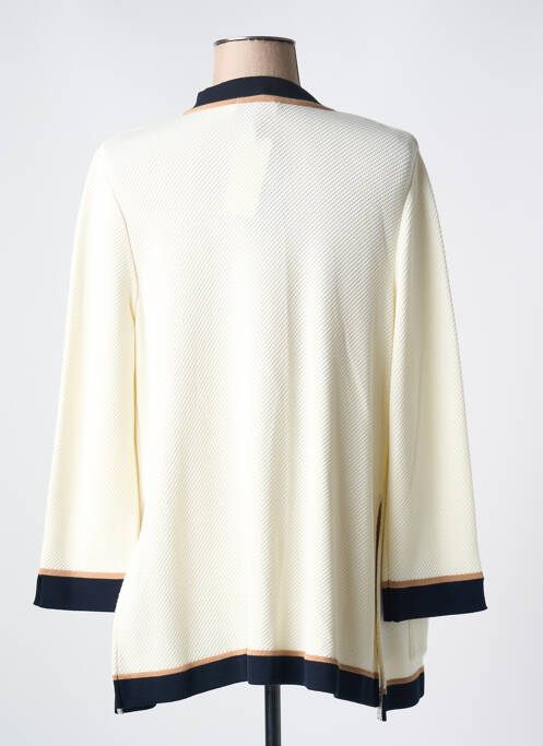 Gilet manches longues beige DEVERNOIS pour femme