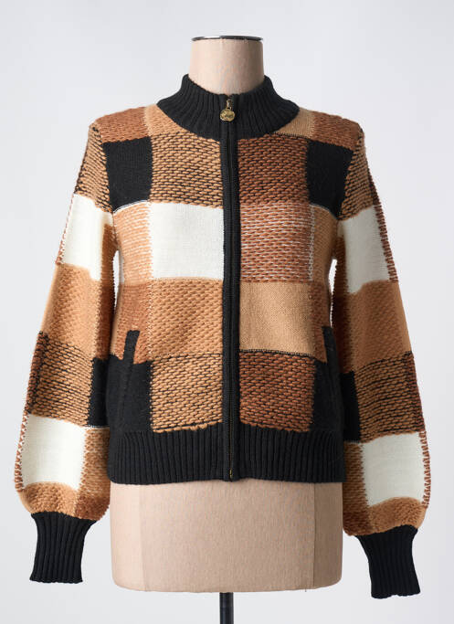 Gilet manches longues marron CAROLINE BISS pour femme