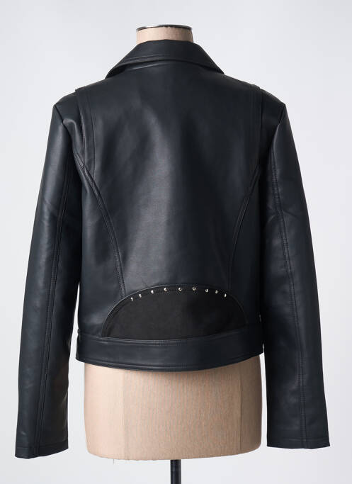 Veste simili cuir noir LESLIE pour femme