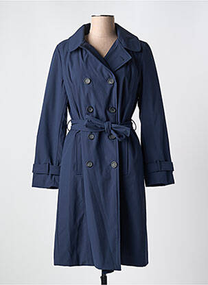 Trench poches sans capuche bleu PREGIO COUTURE femme