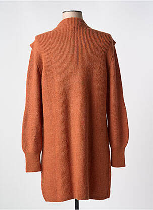 Gilet manches longues col rond marron CAROLINE BISS femme