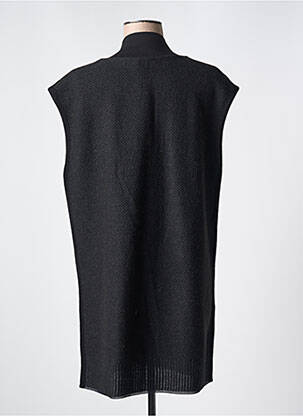 Gilet manches courtes coupe droite noir DEVERNOIS femme