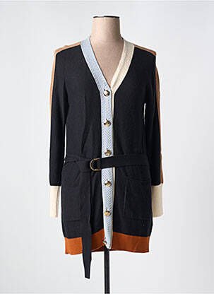 Gilet manches longues coupe cintrée noir CAROLINE BISS femme