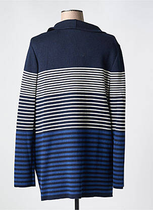 Gilet manches longues fermeture boutonnée sur le devant bleu DEVERNOIS femme