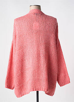 Gilet manches longues manches longues rose POUPEE CHIC femme