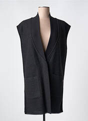 Gilet manches courtes noir DEVERNOIS pour femme seconde vue