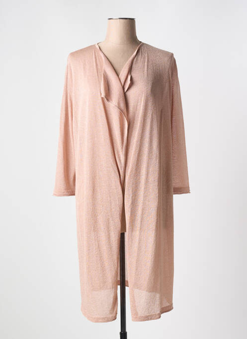 Gilet manches longues manches longues rose DEVERNOIS femme