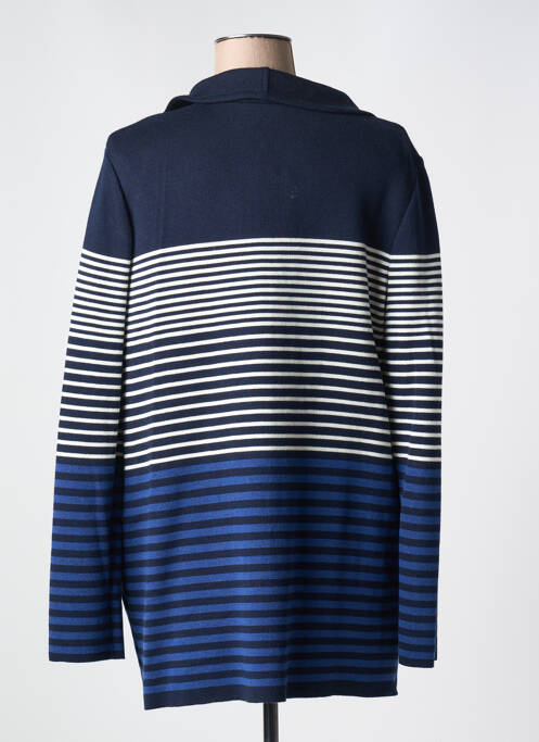 Gilet manches longues fermeture boutonnée sur le devant bleu DEVERNOIS femme